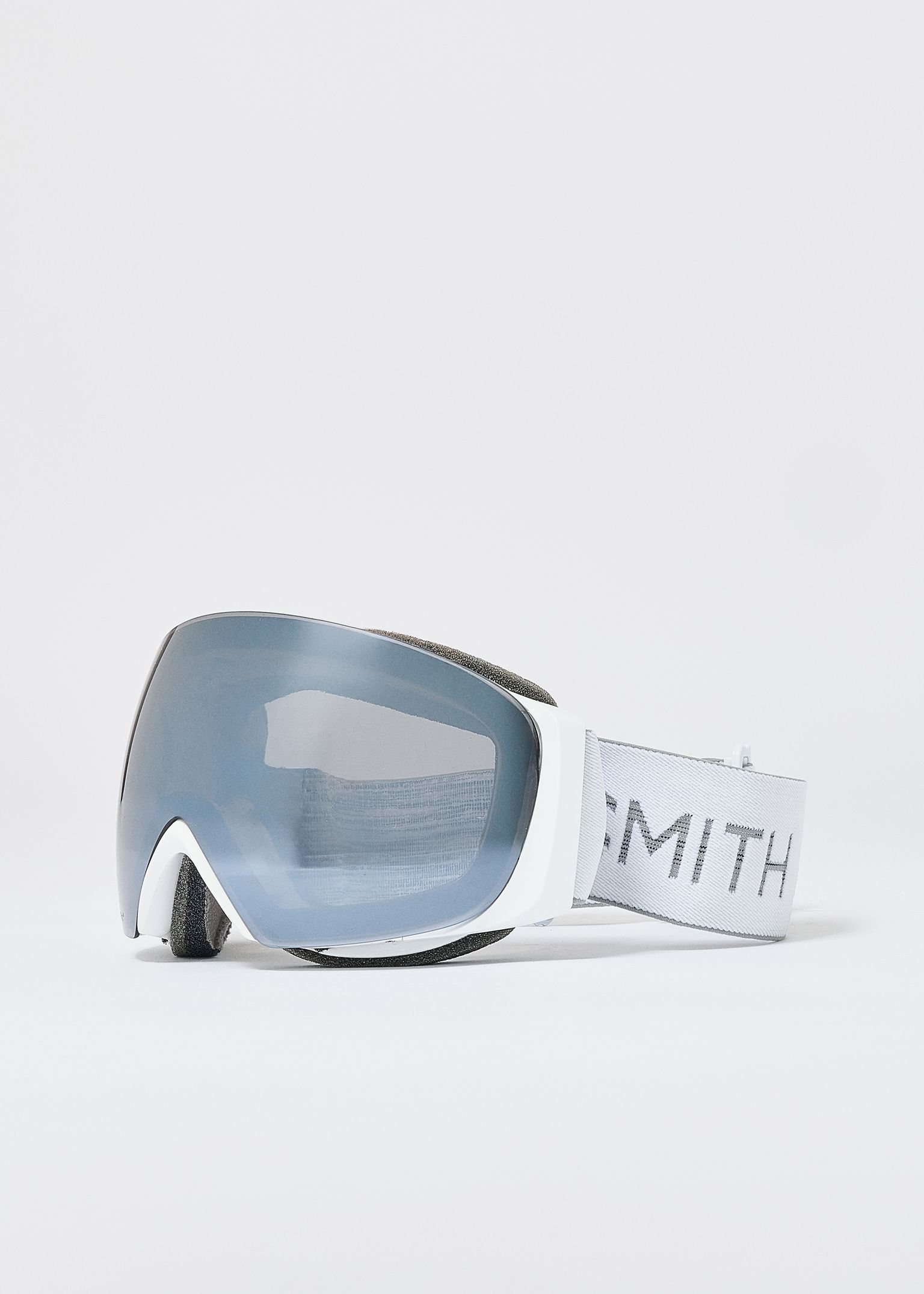 I/O MAG S White Chunky Knit / ChromaPop Sun Platinum Mirror Goggles image