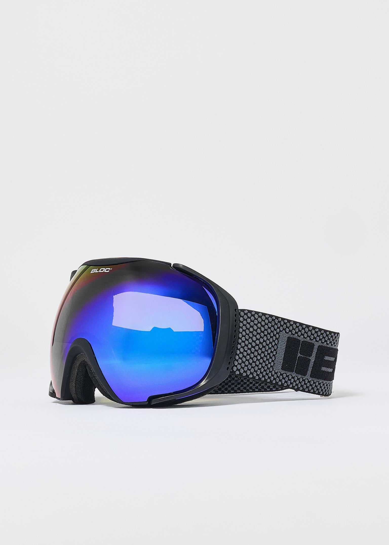 Mask Recycle Matte Black / Brown Blue Mirror image