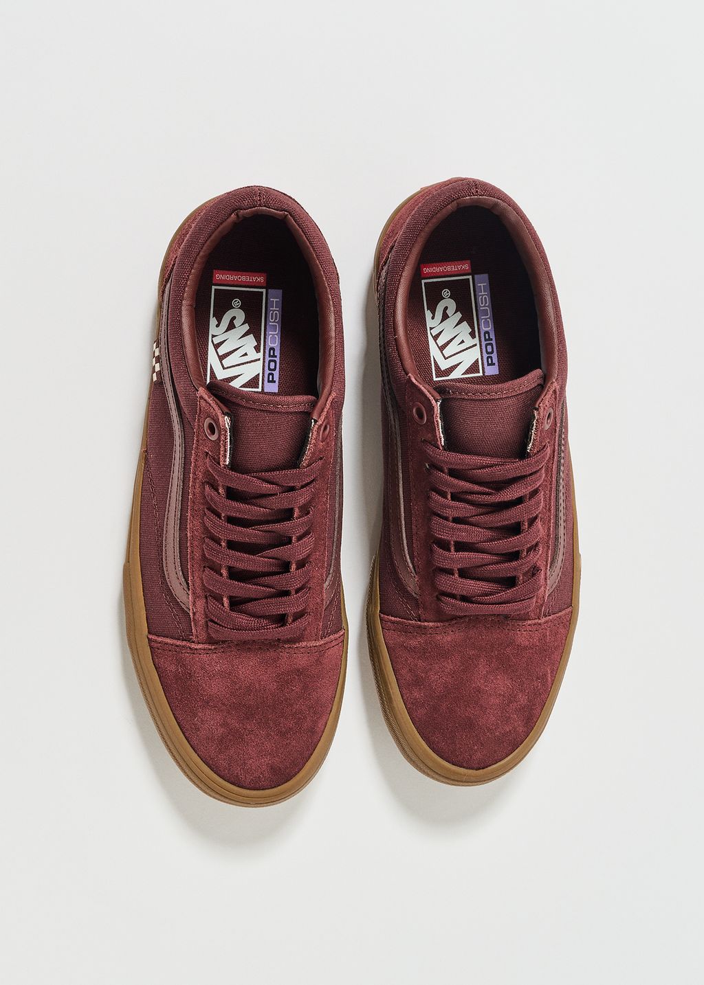 Gum Sole Maroon Color Vans Vans Old Skool Maroon Gum Skate Shoes