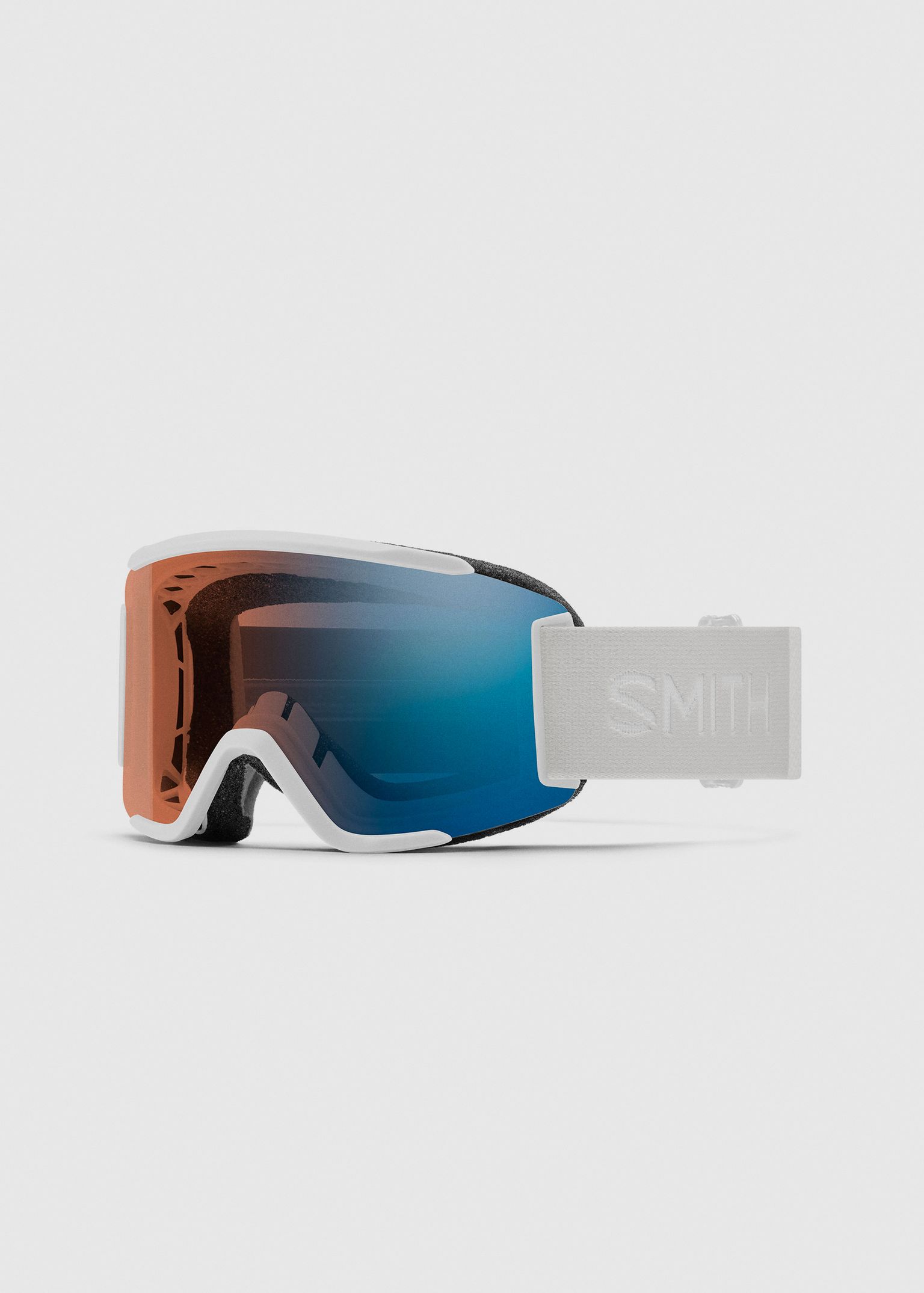 Squad S White Vapor / ChromaPop Pro Photochromic Blue Mirror Goggles image