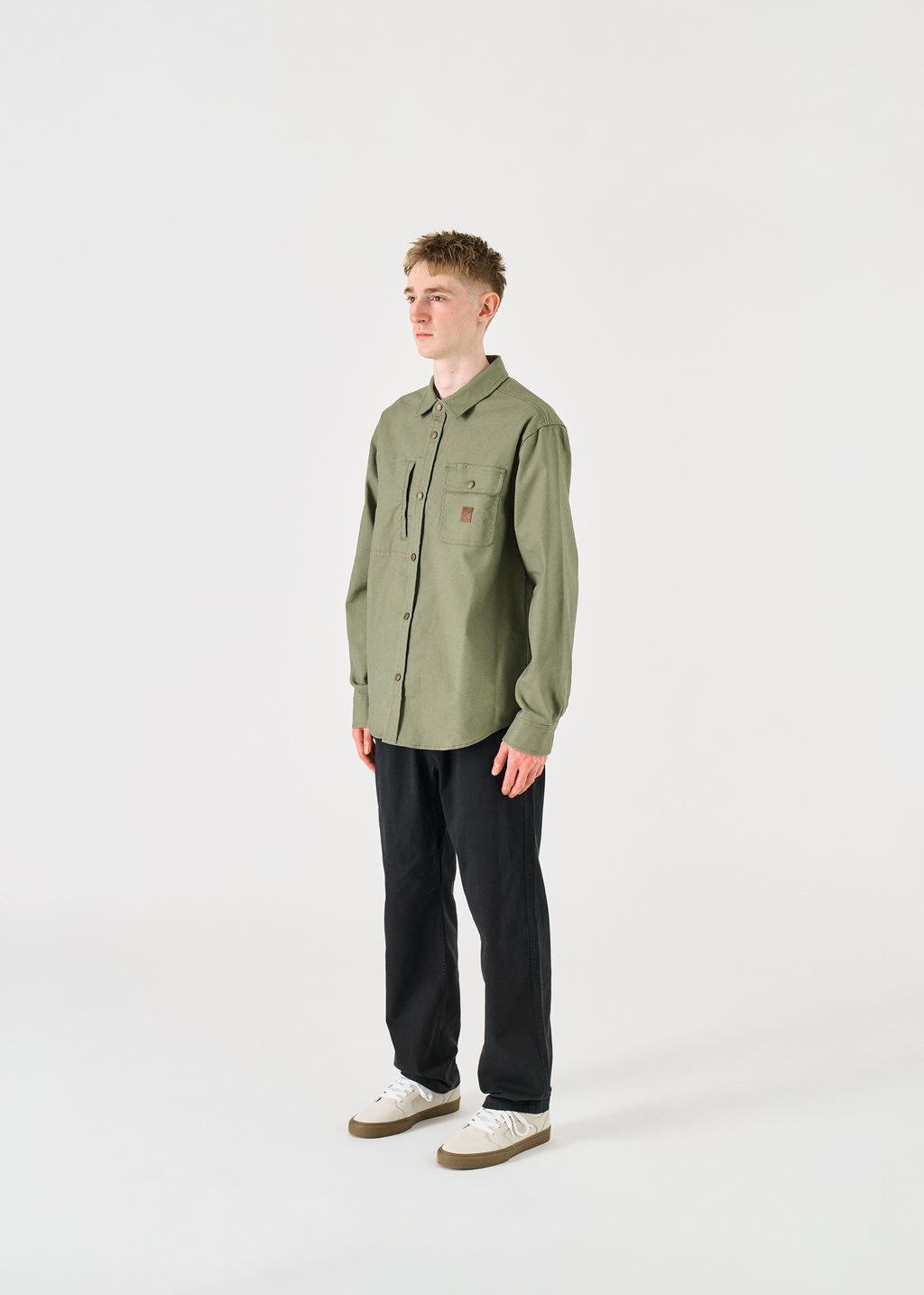 Builders Stretch L/S Overshirt - Washed Black – Brixton Europe