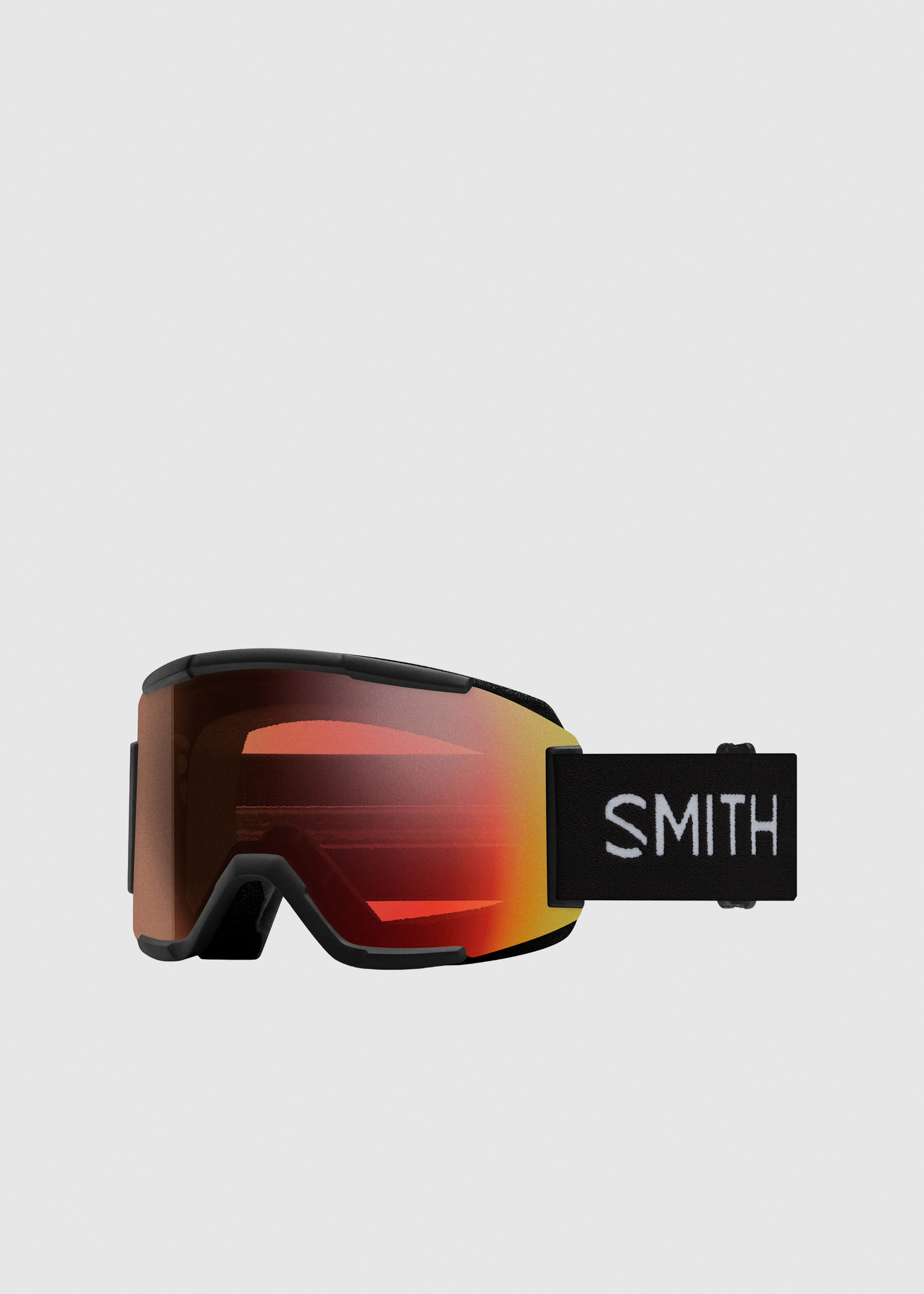 Smith Squad Black / ChromaPop Pro Photochromic Red Mirror Goggles