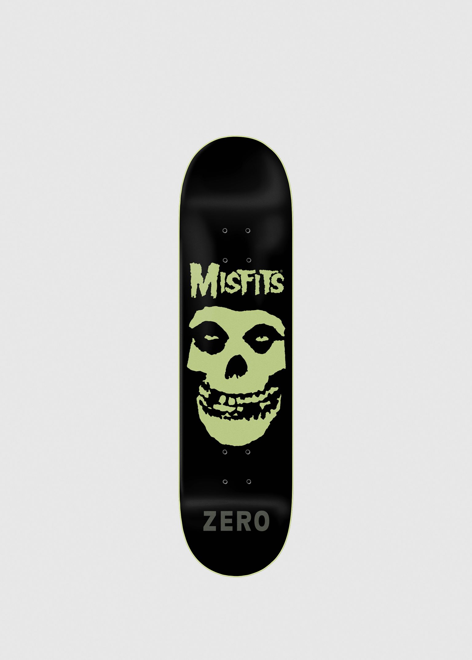 Misfits Fiend Skull GITD 8.25" Skateboard Deck image