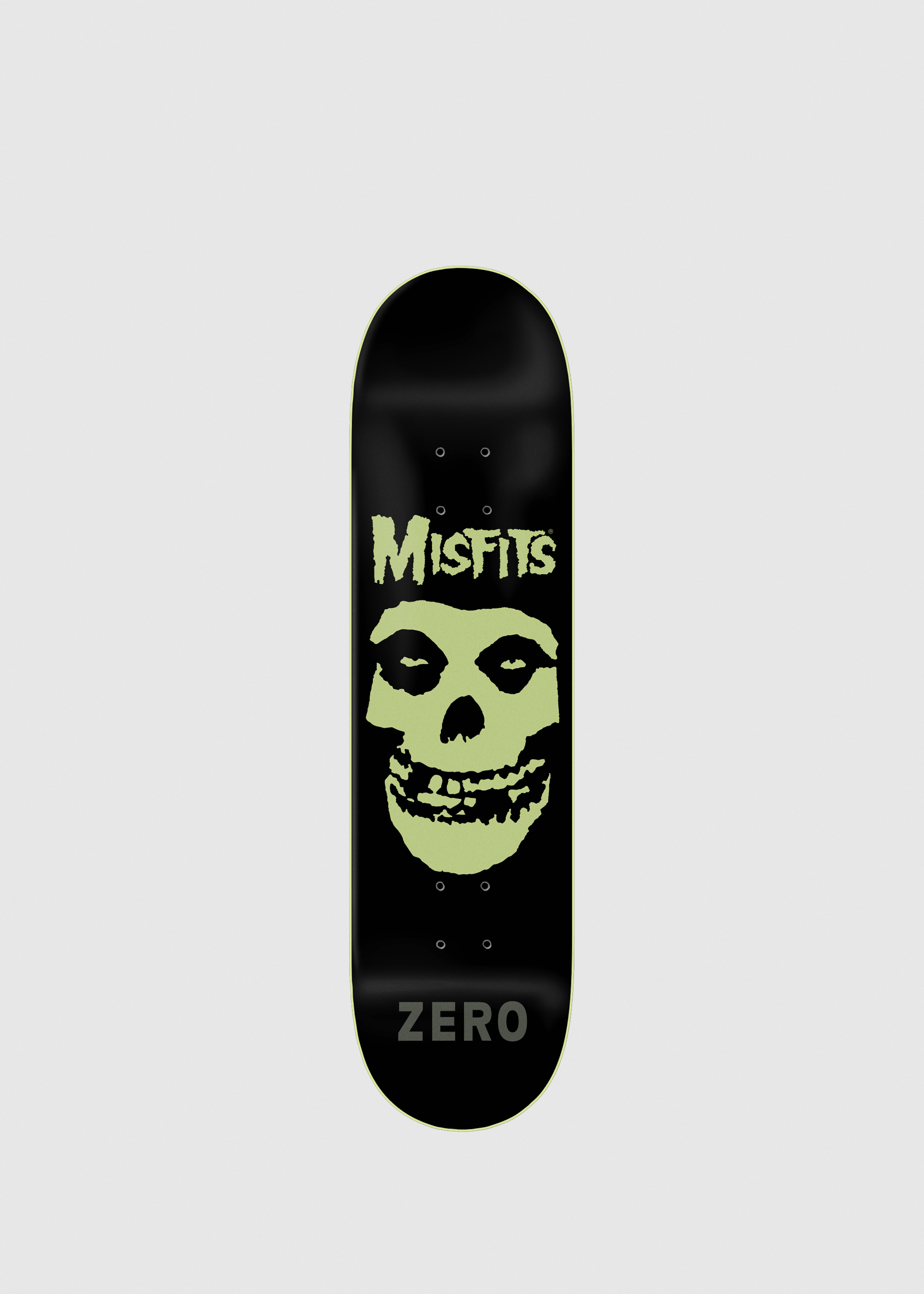 Zero Skateboards Misfits Fiend Skull GITD 8.5'' Skateboard Deck