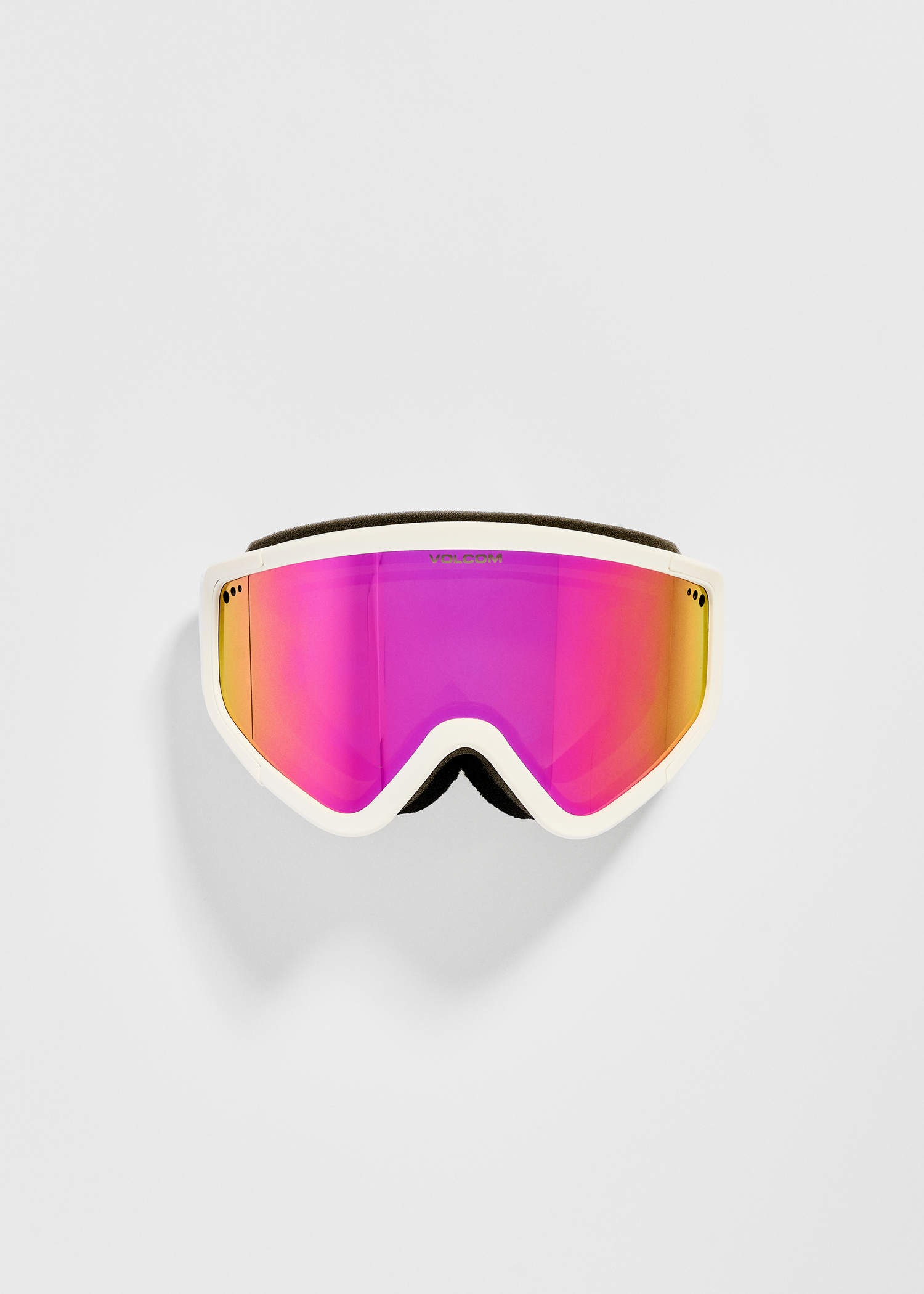Volcom Attunga Matte White / Pink Chrome + Yellow Goggles