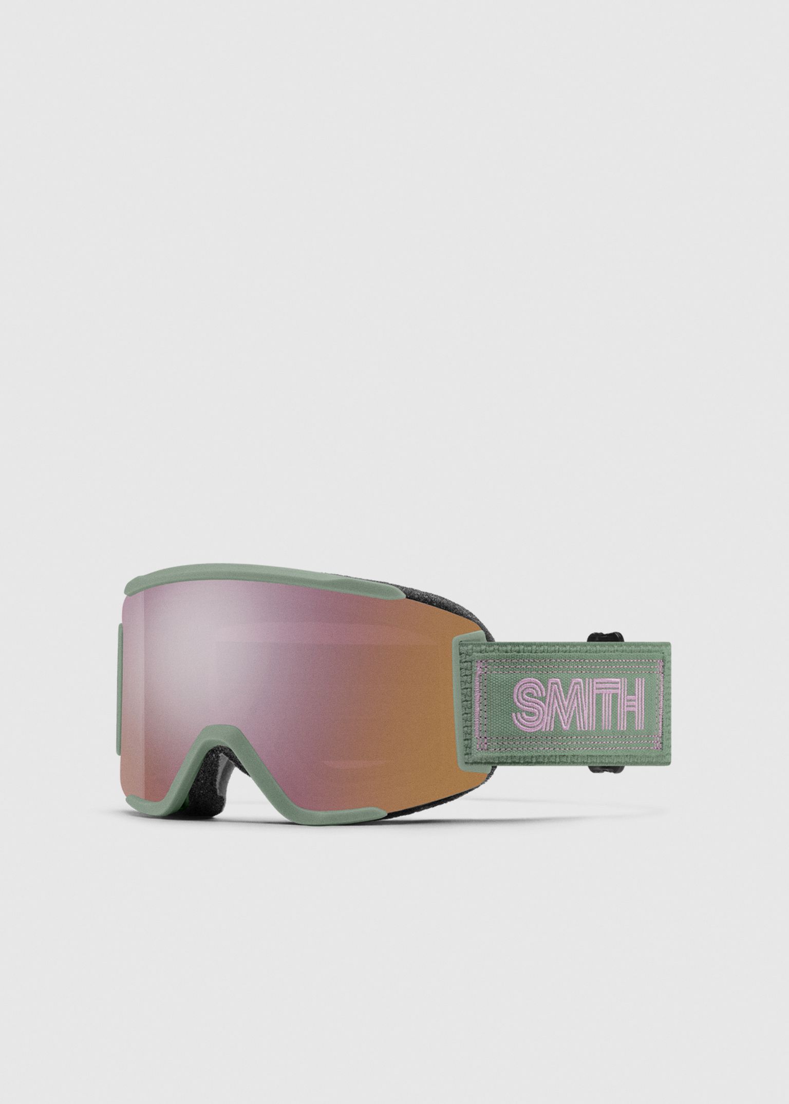 Squad S Olive Warm Steel / ChromaPop Everyday Rose Gold Mirror Goggles image
