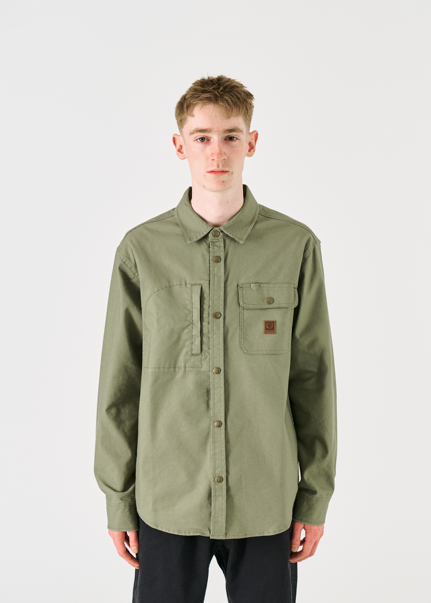 BRIXTON ブリクストン BUILDERS OVERSHIRT Builders Stretch Long Sleeve Overshirt