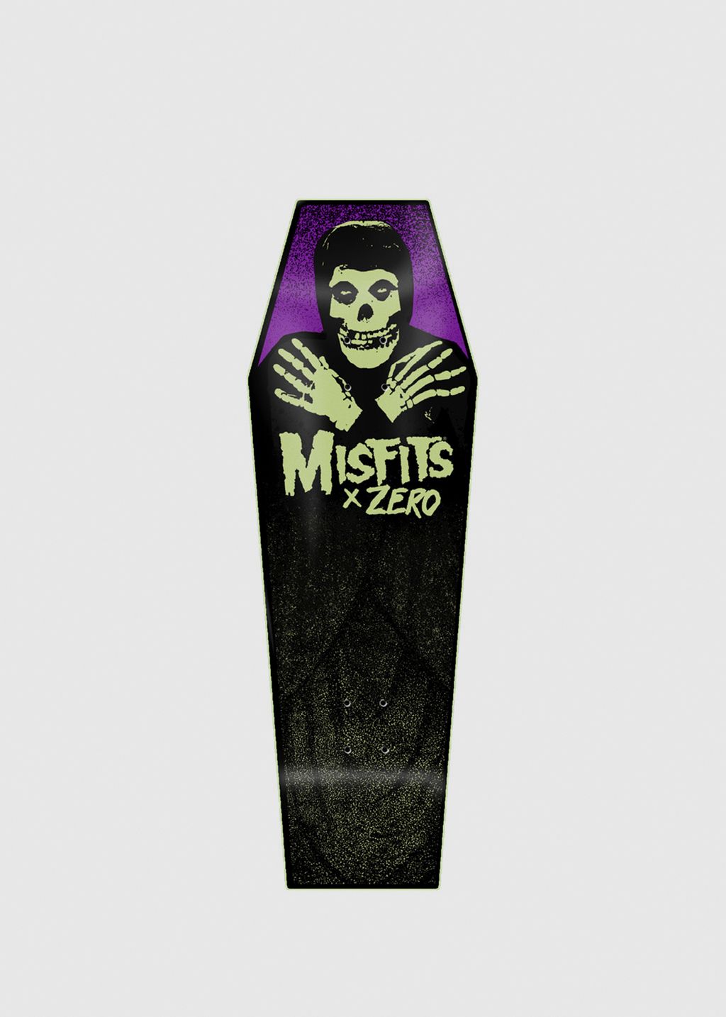 Zero Skateboards Misfits Fiend Coffin Mid GITD 9.5