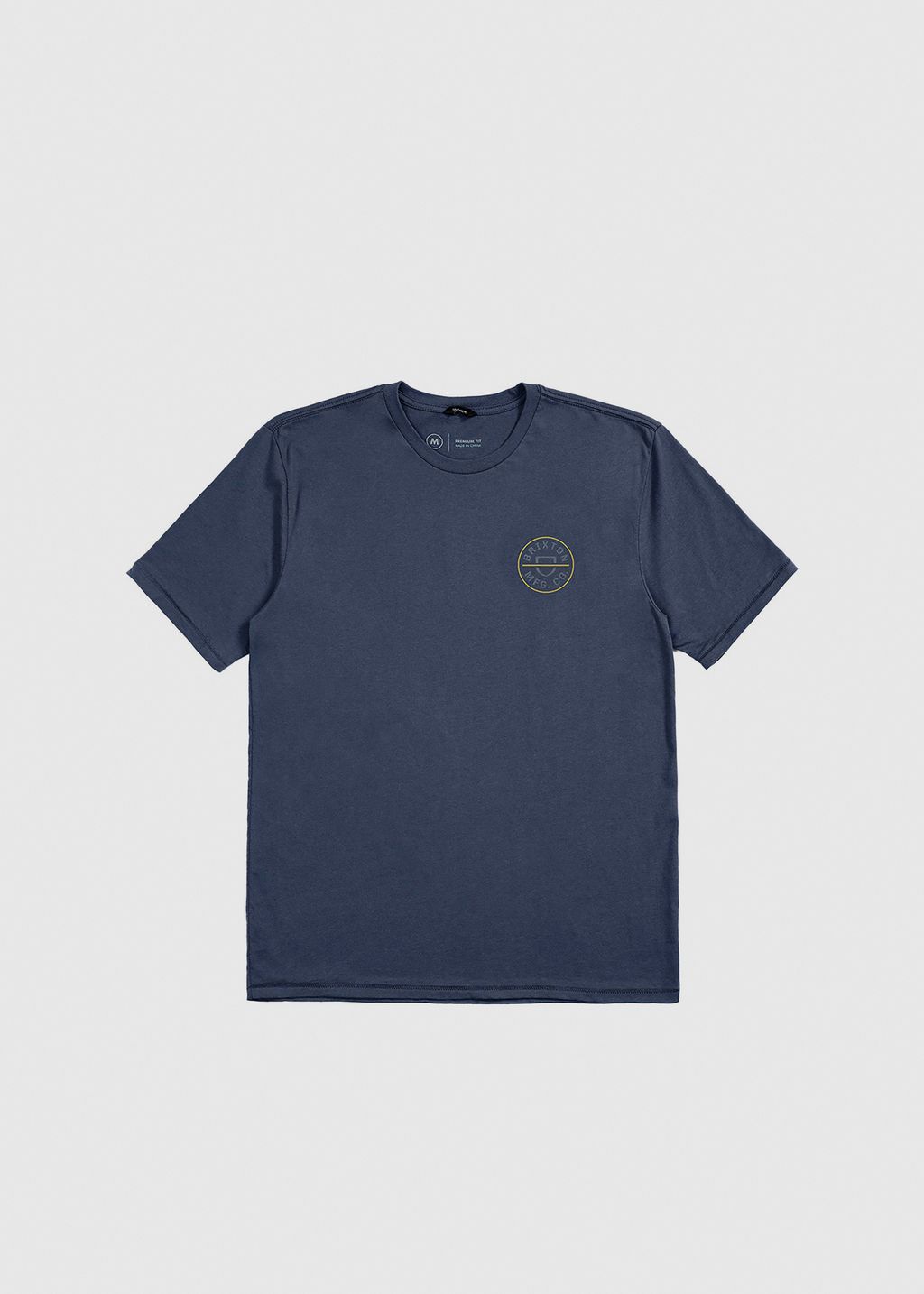 T-shirt Brixton Bleu Taille M Homme - Coton, Manches Courtes - Neuf Avec Étiquette