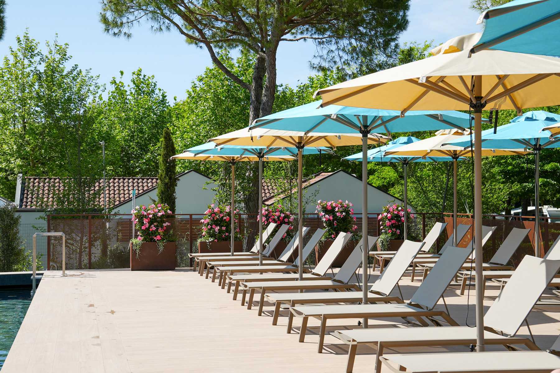 Solarium immerso nel verde 