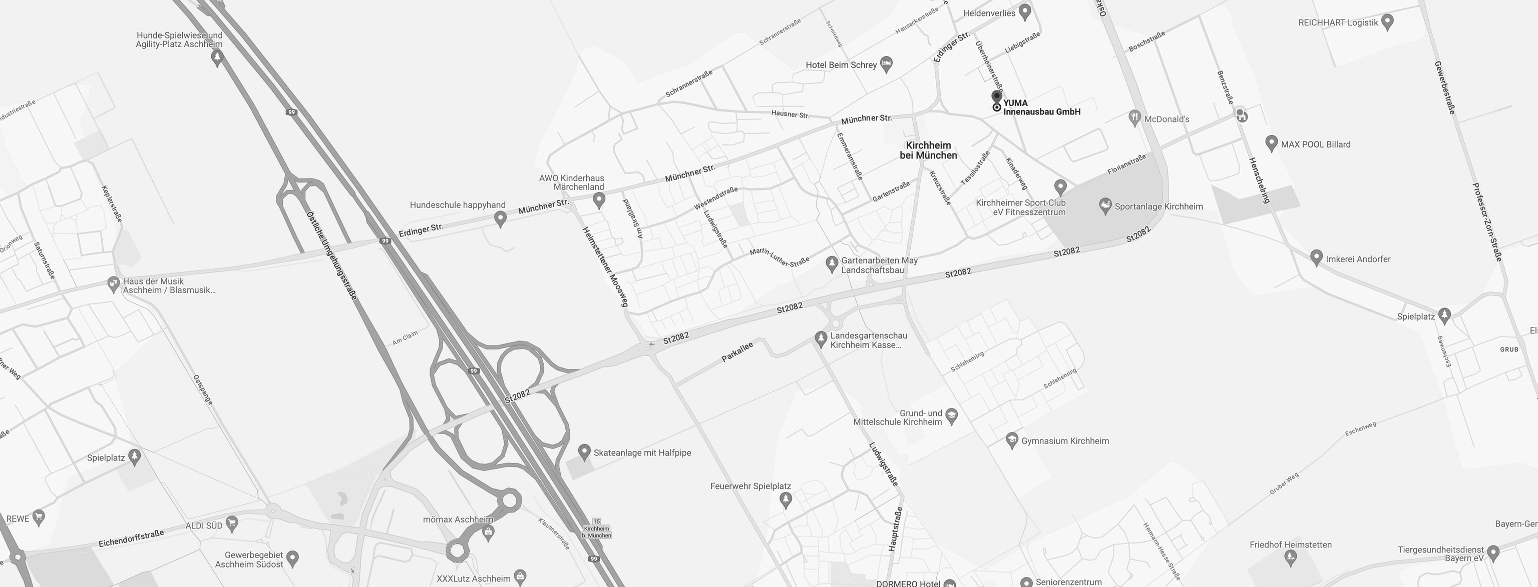 Firmensitz der YUMA Innenausbau GmbH in Kirchheim bei München