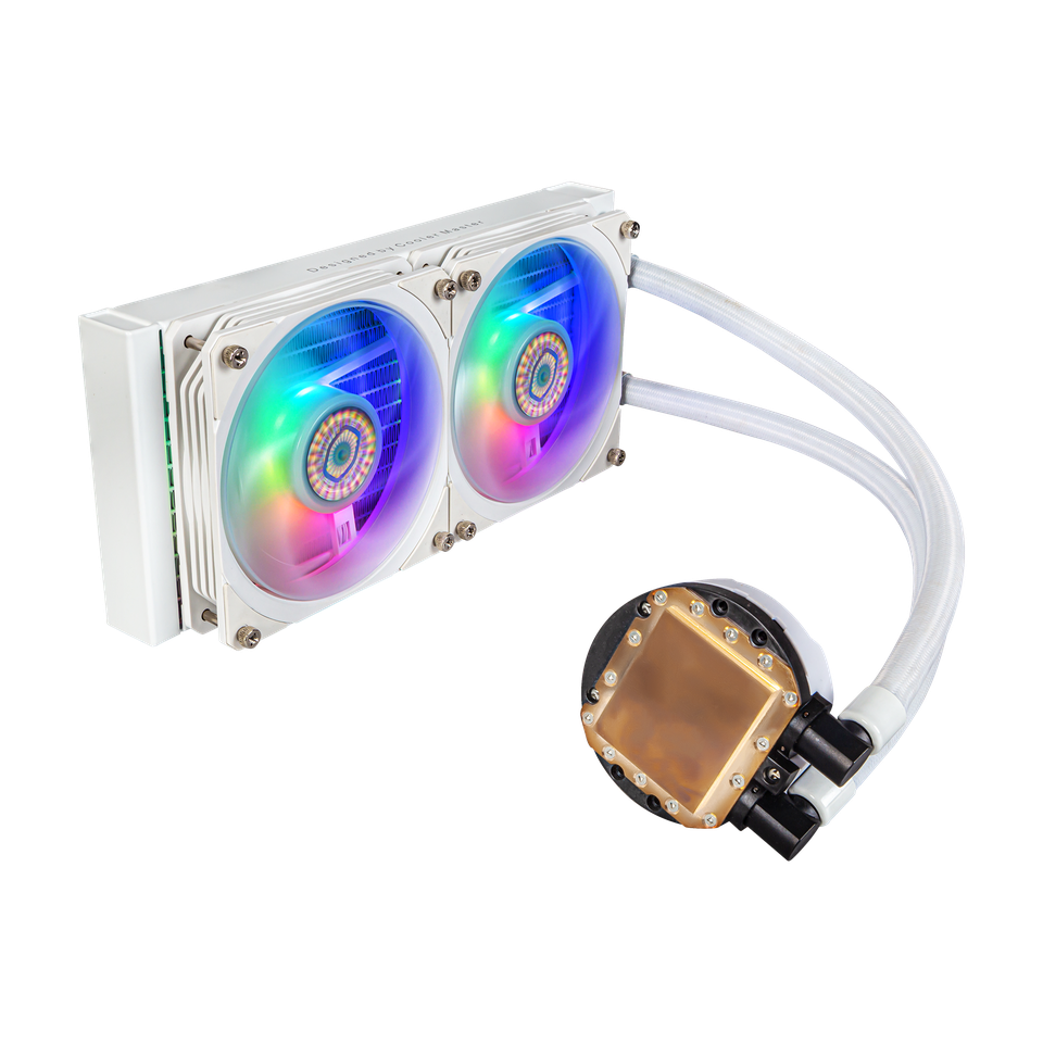 MasterLiquid PL240 Flux White Edition CPU Liquid Cooler | Cooler Master
