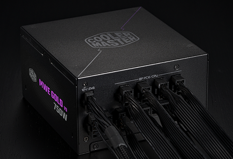 Cooler master mwe gold 750 v3 | 750w 80 plus gold atx 3. 1 pcie 5. 1 12v-2x6 modularni napajalnik 4 Cooler master mwe gold 750 v3 modularni kabli in priključki