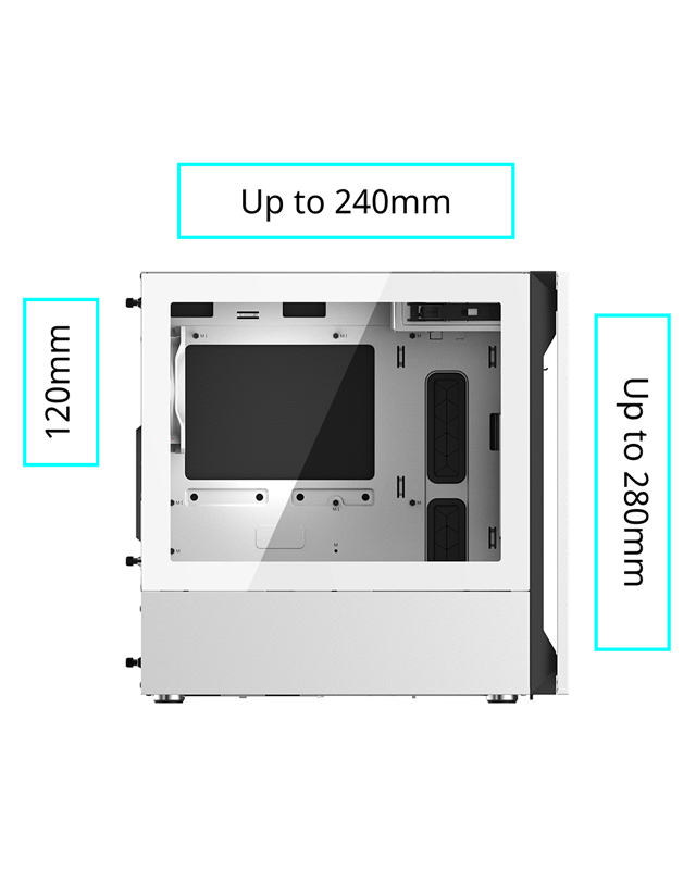 Silencio S400 White Mini Tower PC Case | Cooler Master