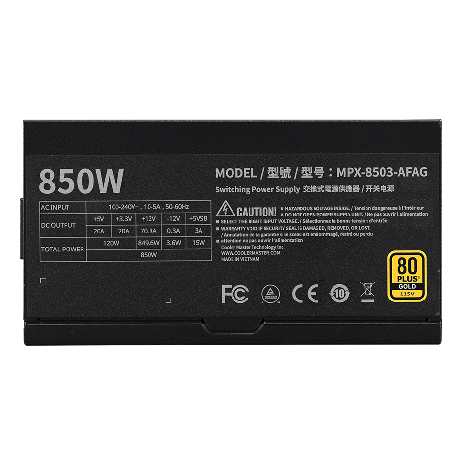 【新品・未開封】 Cooler Master MWE Gold 850 V3 Amazon.com: Cooler Master MWE Gold 850 V3 Full Modular PSU