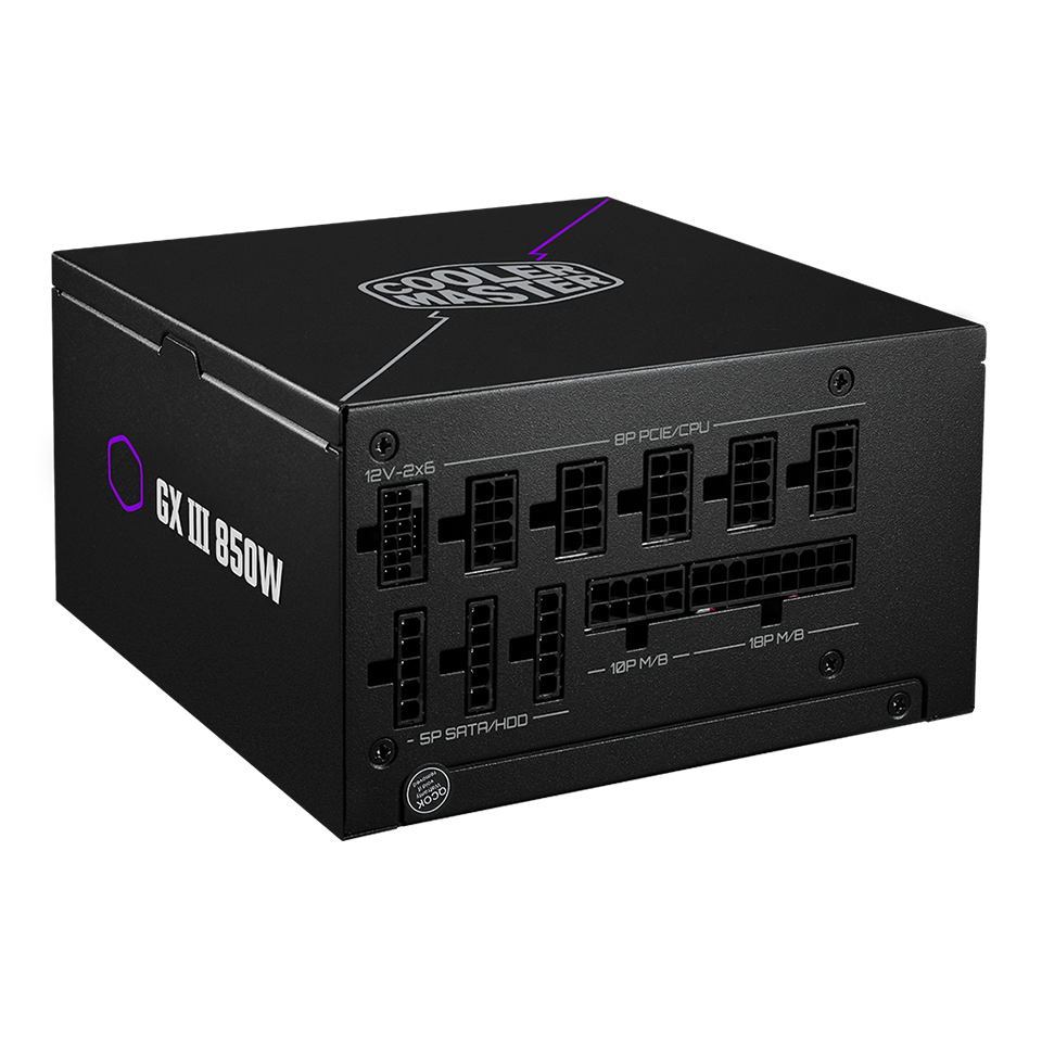 Fonte Cooler Master GX III 850 Gold, 850W, PCI-E 5.0, Full