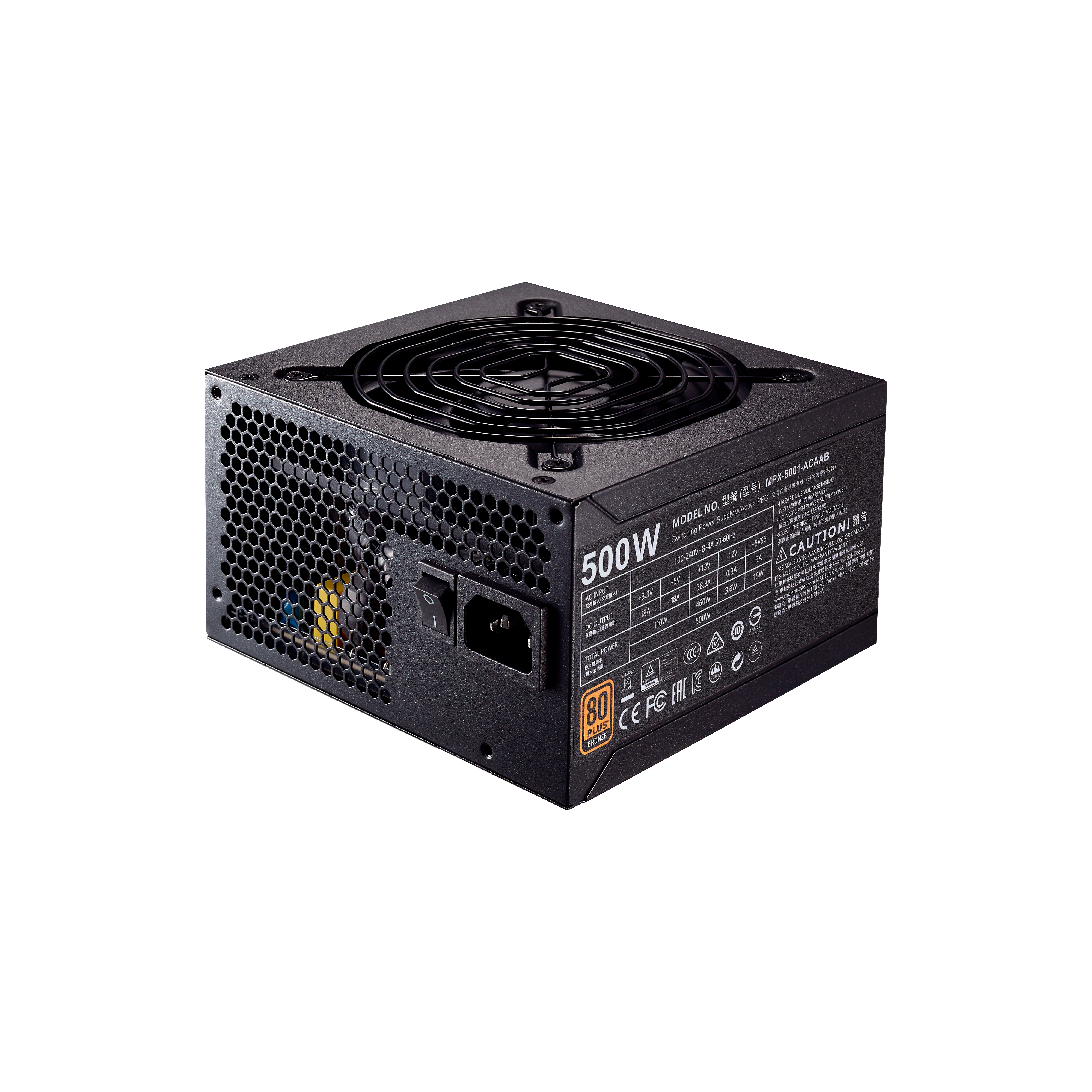 MWE Bronze 500 - 80 PLUS Bronze Certified Power Supply | Cooler Master