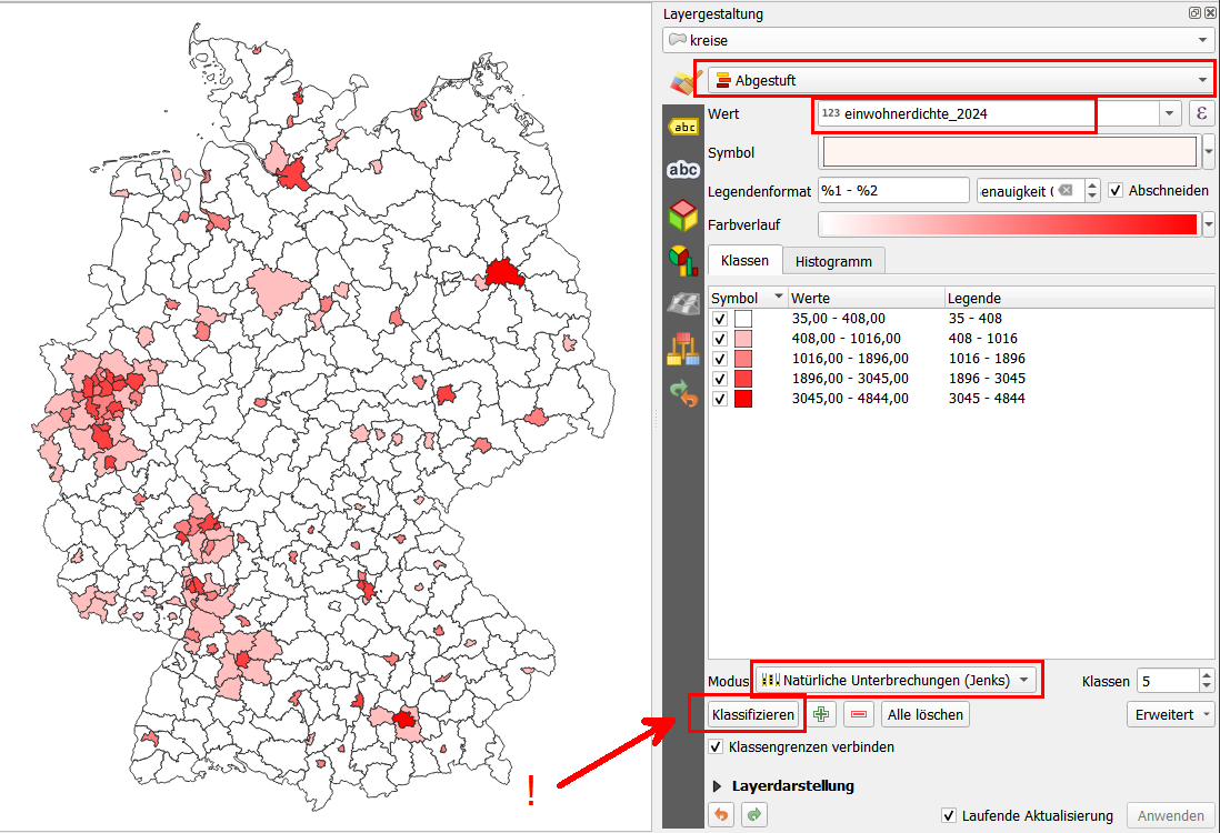 Layergestaltung Abgestuft EWZ