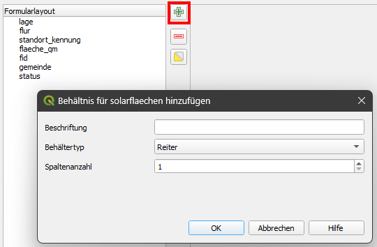 maptransfer, qgis tutorials, advanced, klicktutorial, lektion 6, deutsch, vertiefung objektbearbeitung, attributformular,behaeltnis hinzufügen
