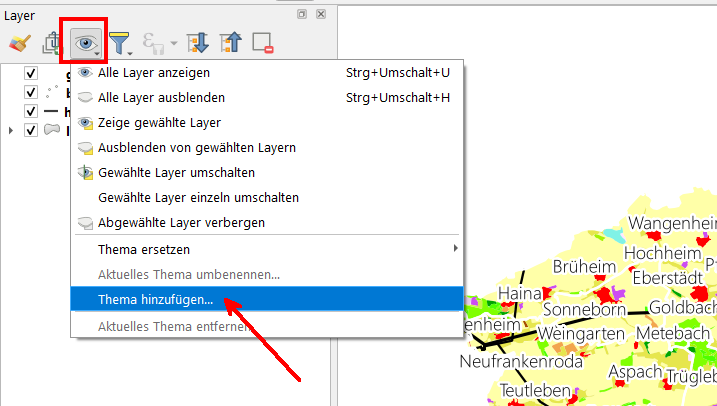 Kartenthema hinzufügen, advanced, Tutorial 1, Layerbedienfeld