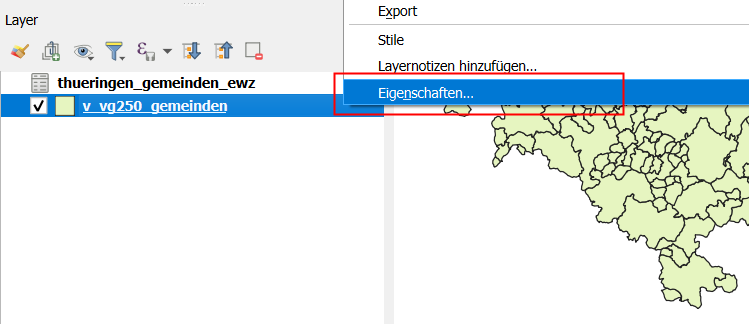 gemeinden eigenschaften