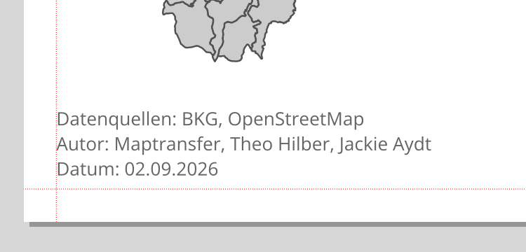 Beschriftung, Textfeld, Datenquelle, Autorin, Datum