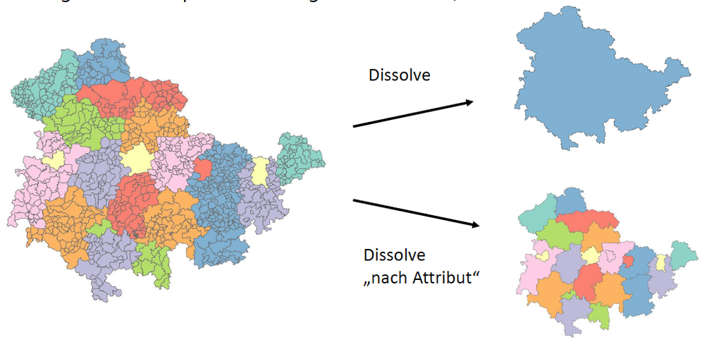 dissolve, auflösen, administrative grenzen