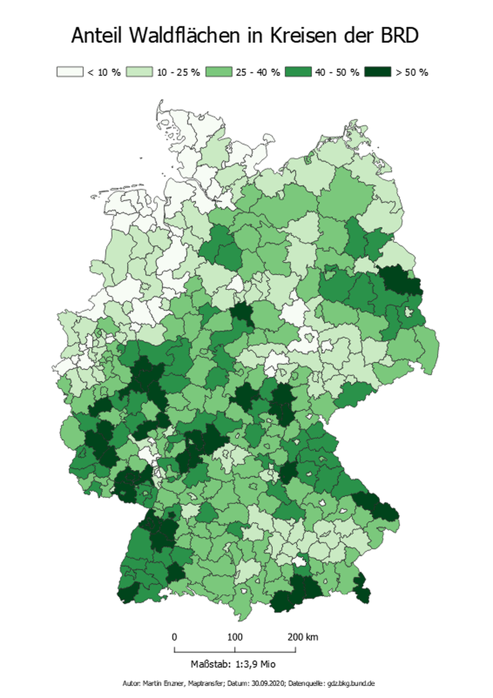 qgis, tutorial, deutsch, maptransfer, lektion7, anteil waldflächen in kreisen der brd, drucklayout, landcover, corine, clc, waldflächen pro kreis, normalisiert
