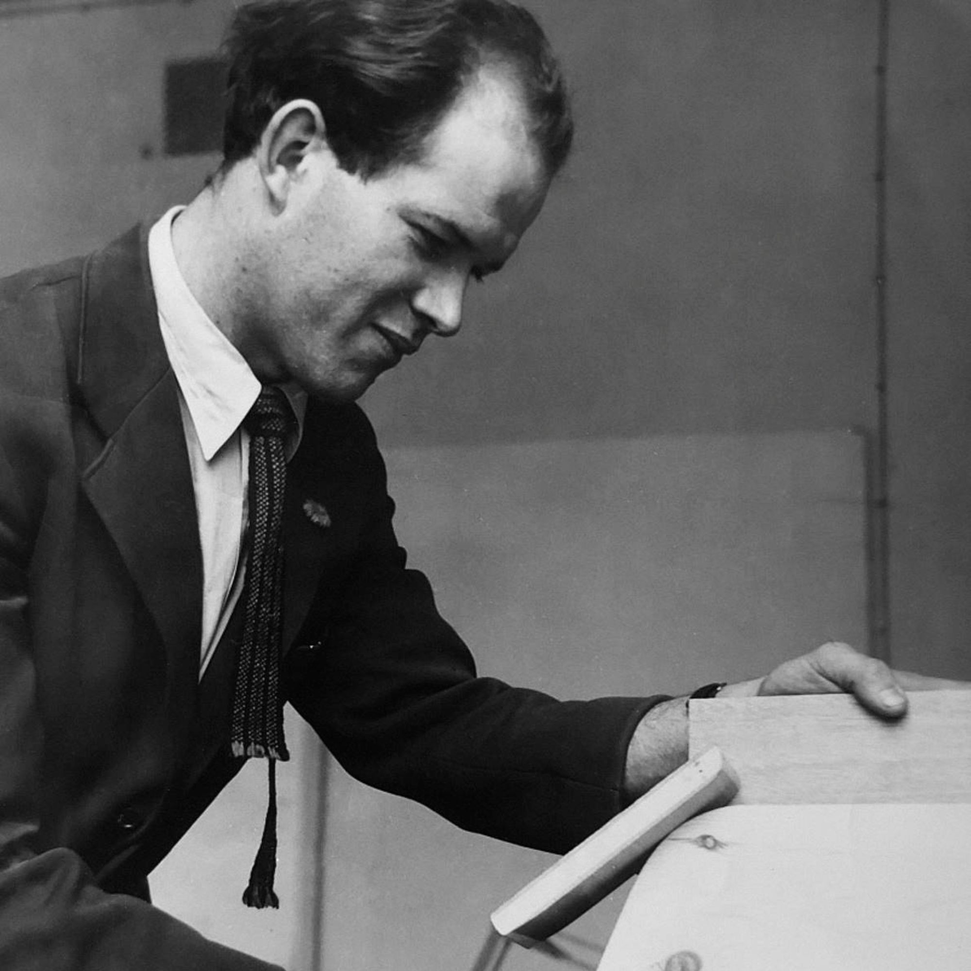 Architect Olle Pira in his studio in the 1960’s.