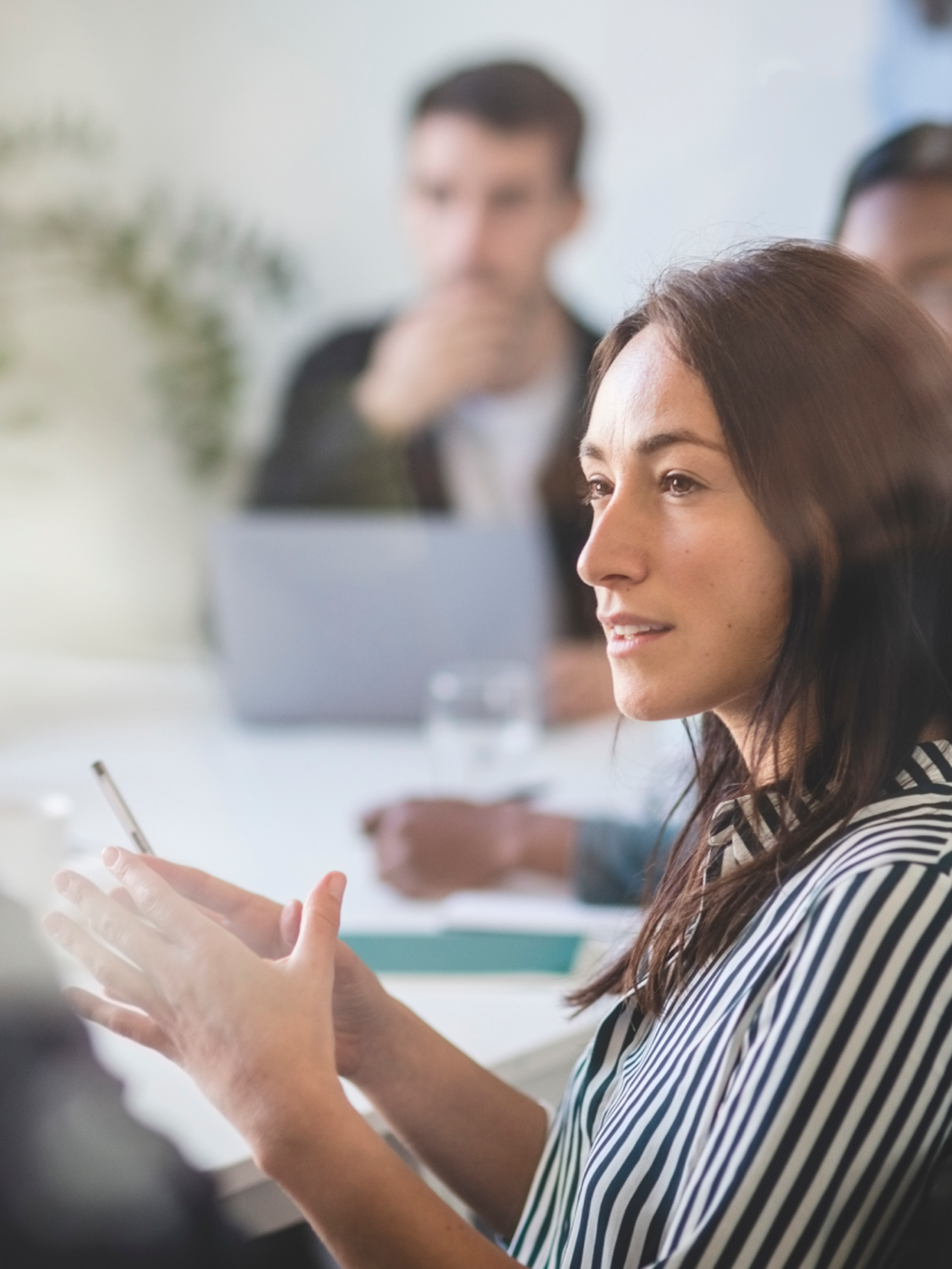 Group of professionals discussing change