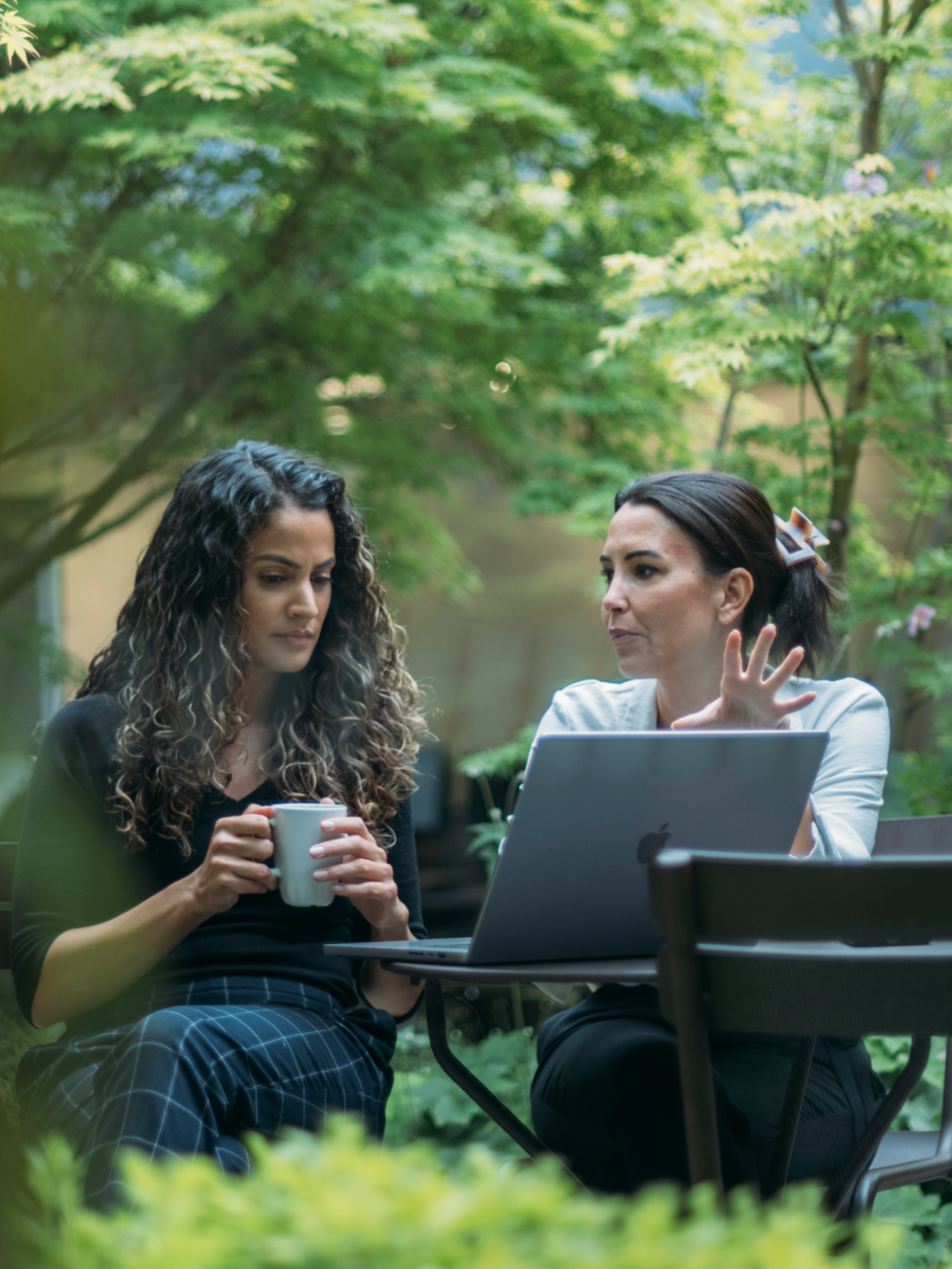 Leadership and organizational assessments on laptop