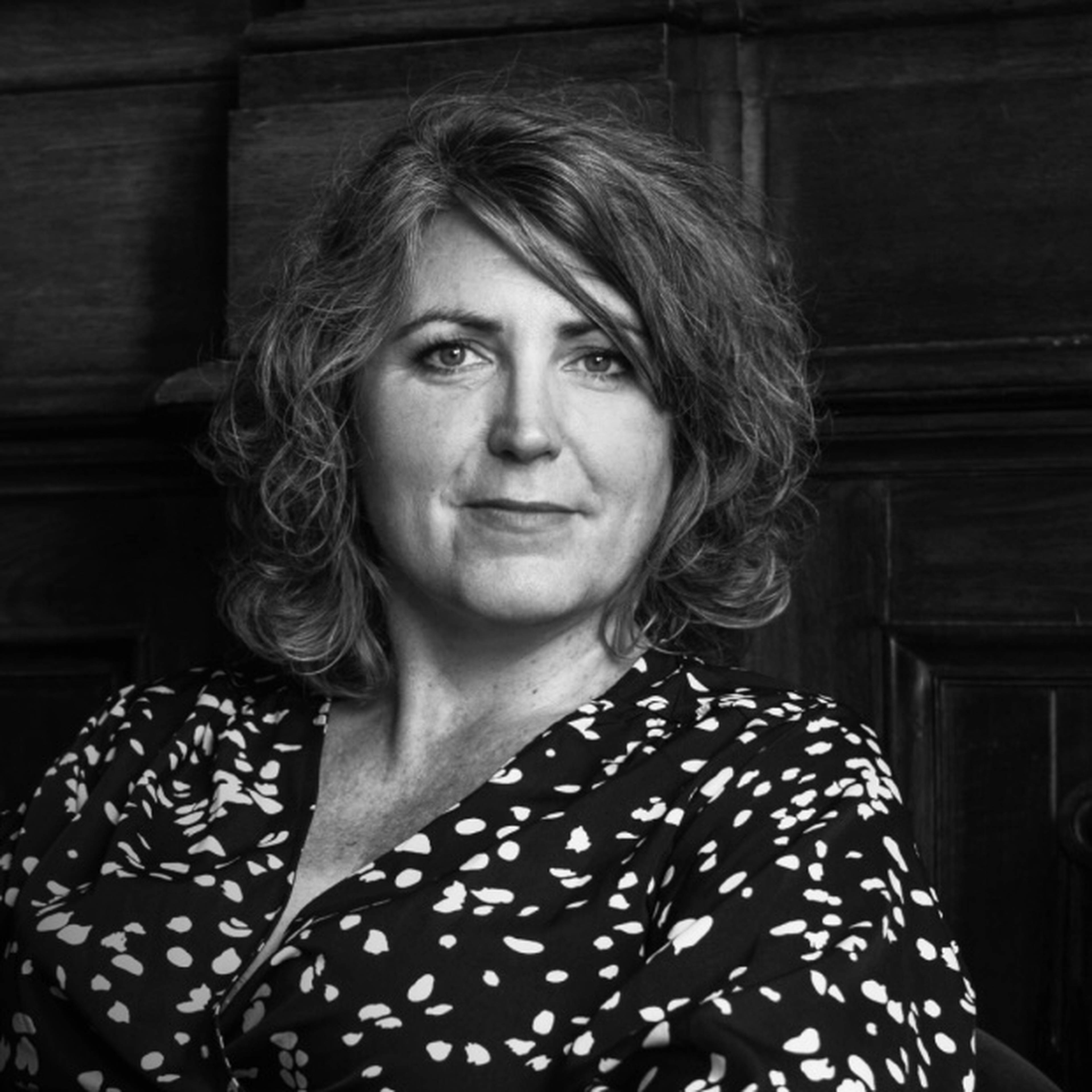 Headshot of Trudi West in black and white