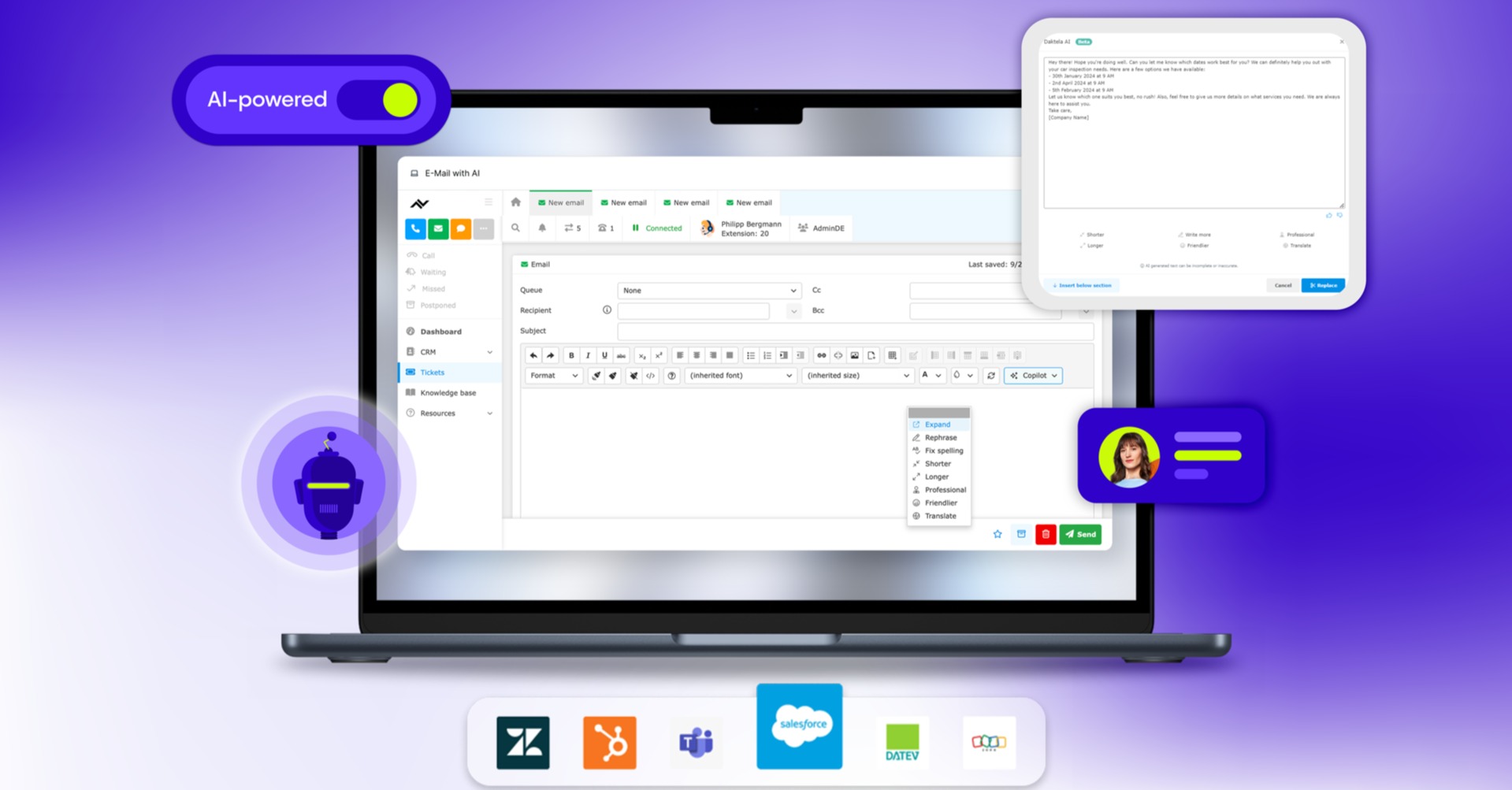 AI Emailbot: ottimizza l’assistenza clienti con NFON Contact Center Hub