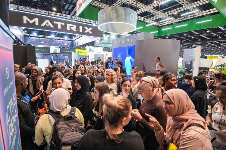An exhibitor stand on the show floor