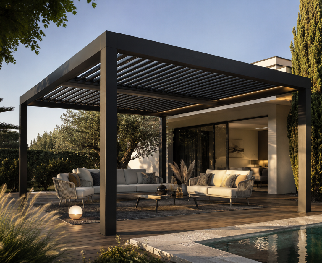 pergola autoportée bioclimatique premium technitoit