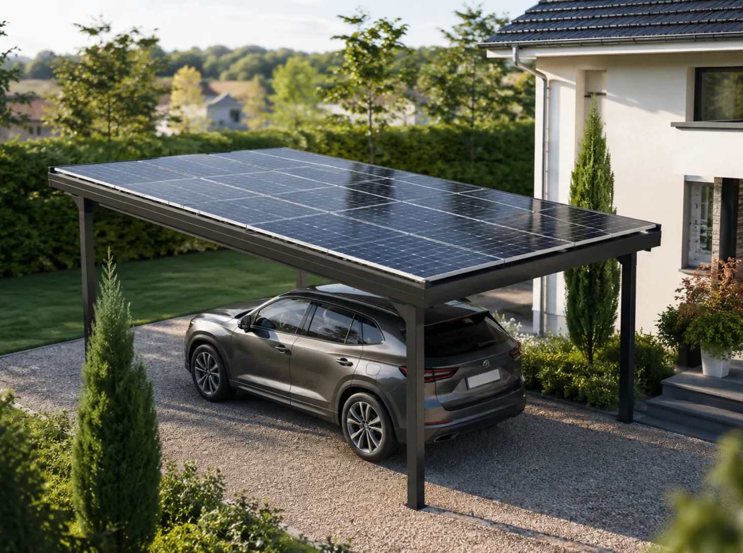 installation-abri-voiture-solaire