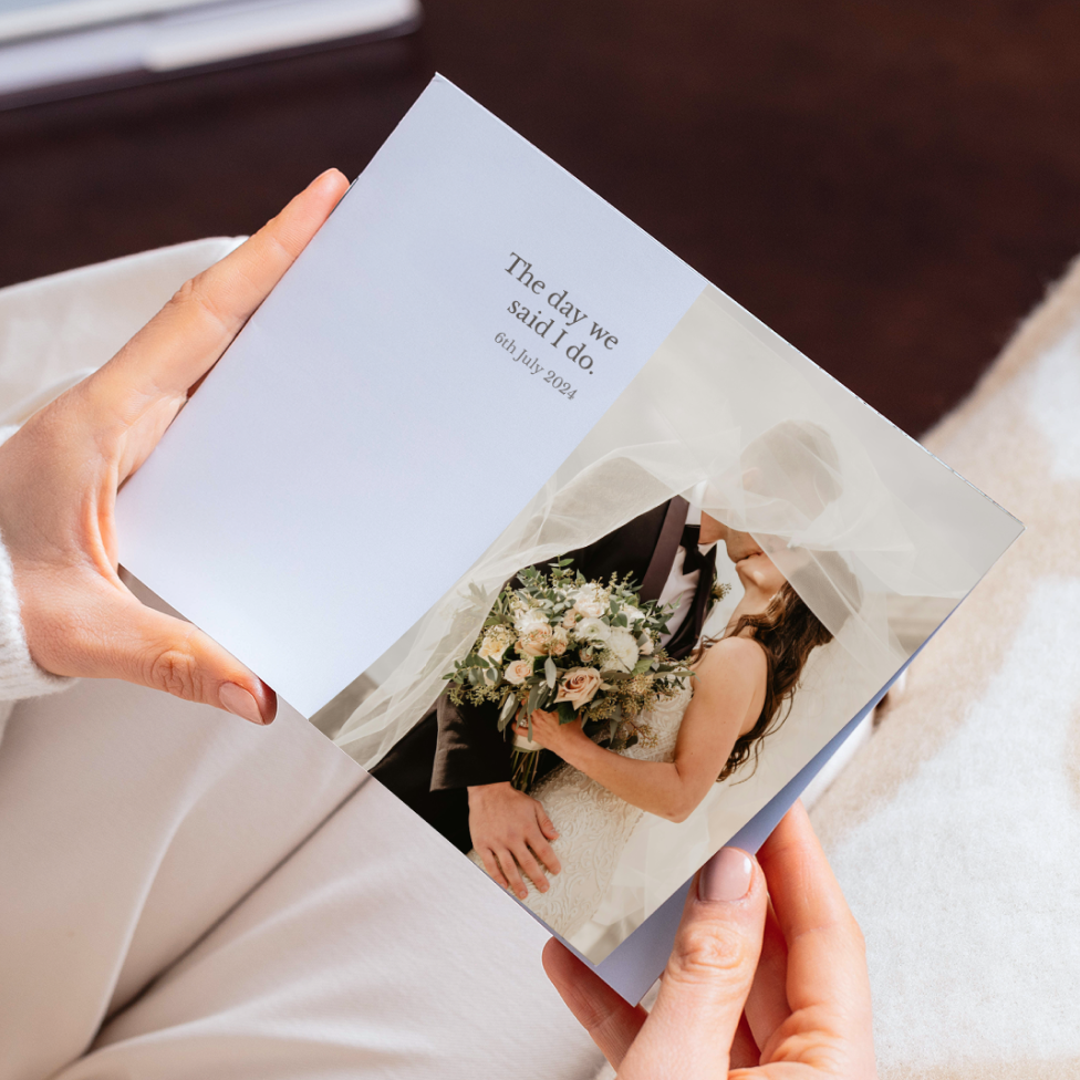 Story Of Us Embossed Scrapbook - Rose Gold Foil Wedding Keepsake Album, 8.5x8.5 Inch 90 Pages