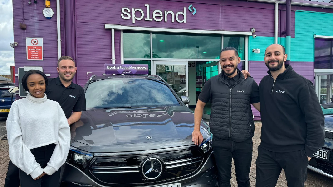 Splend team members with Electric Vehicle at Cricklewood Hub