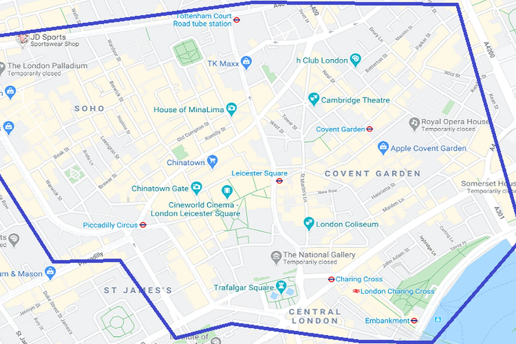 London hotspots for PCN fines