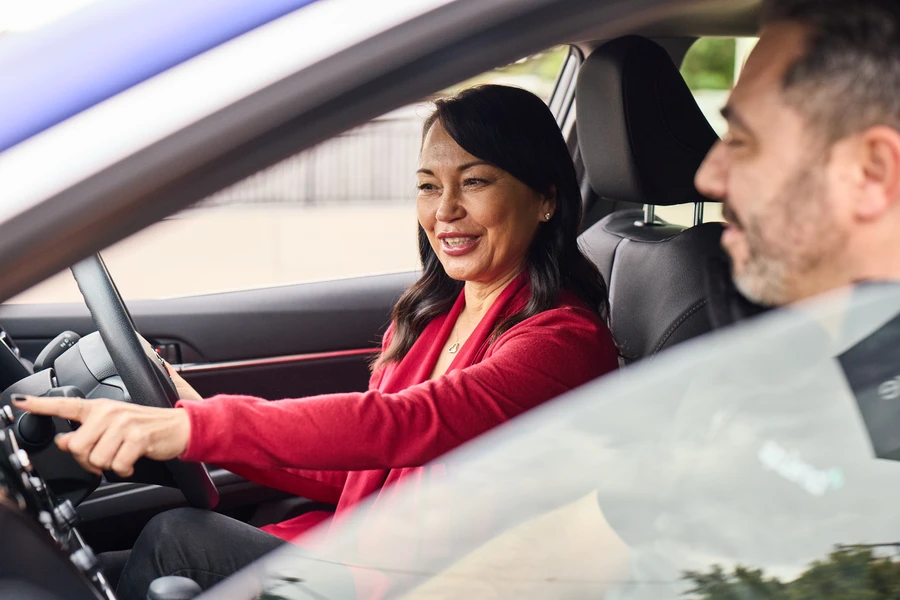 Splend Customer test driving car