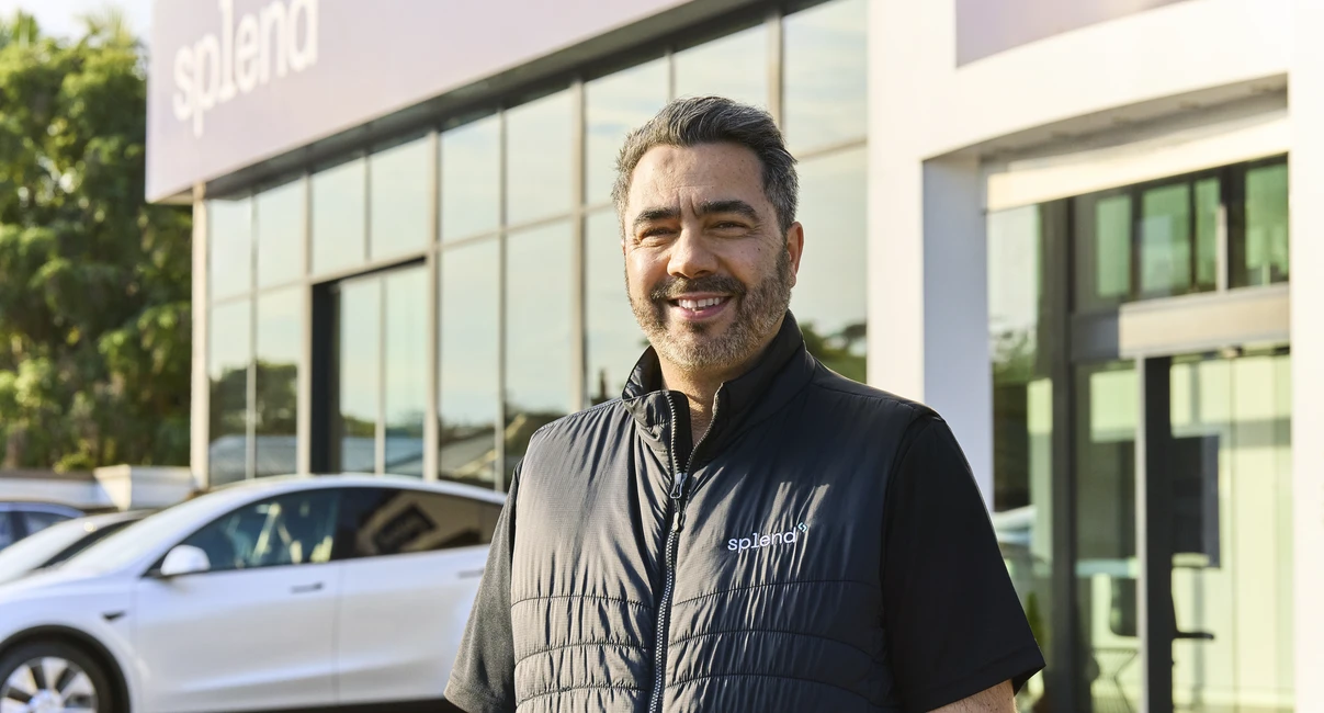 Splend employee at Haberfield hub