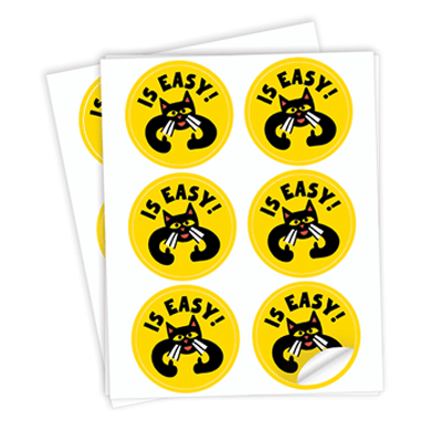 Single stickers på ark