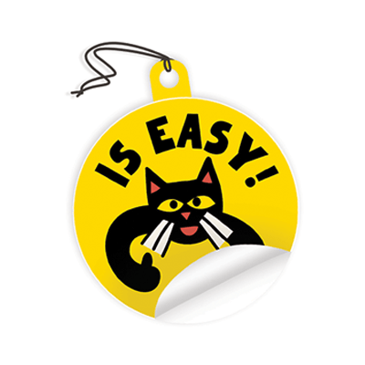 Hang tag klistermärken