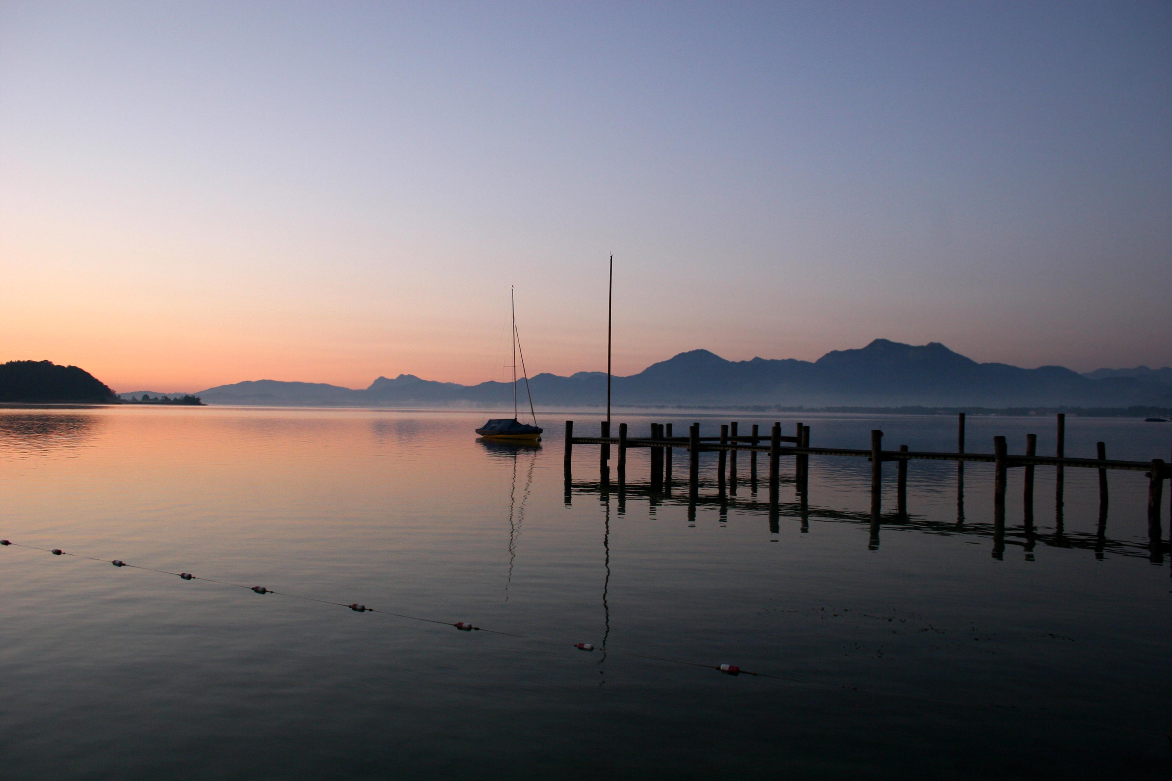 Sonnenuntergang bei Prien am Chiemsee