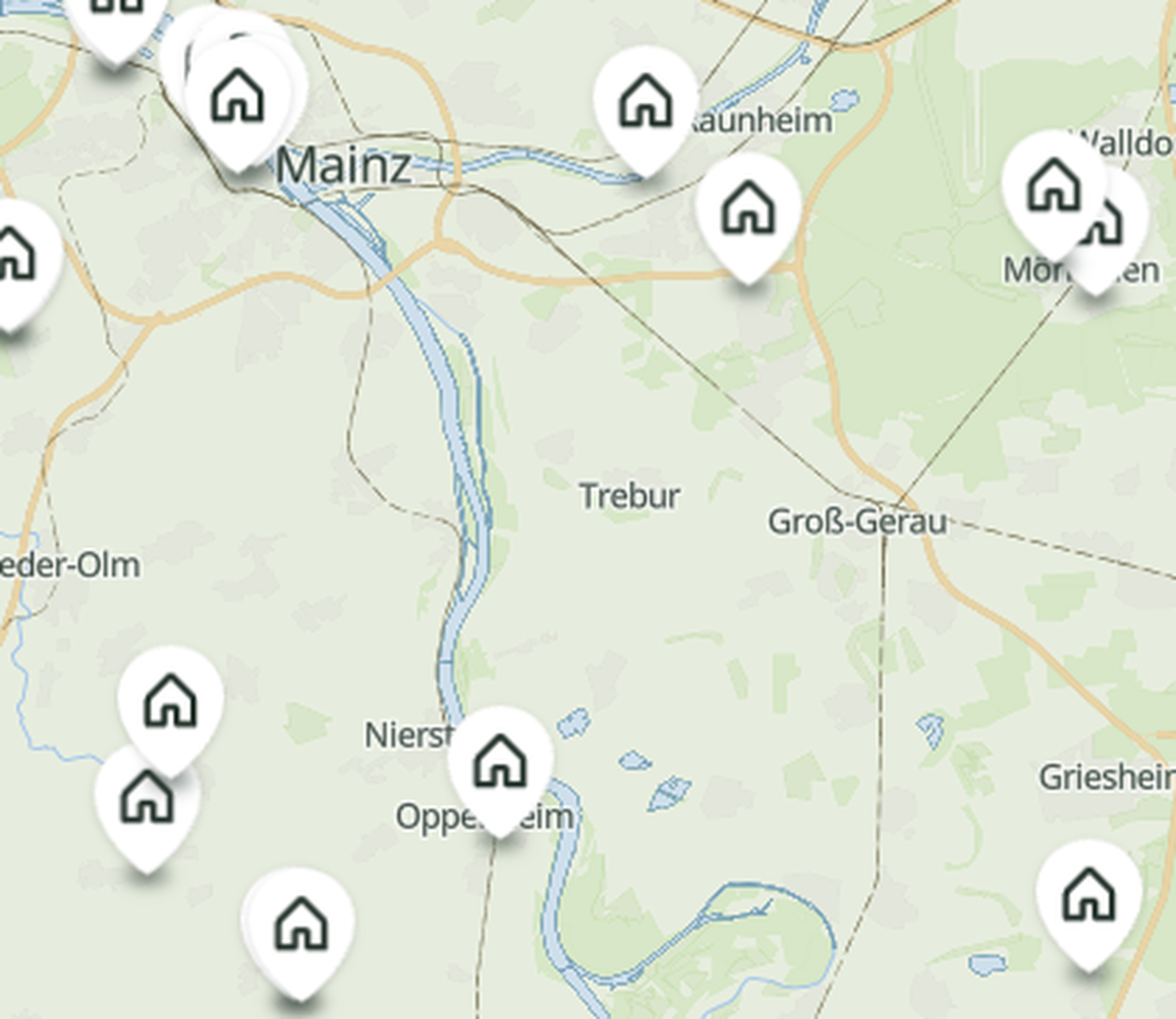 Karte von Rheinhessen