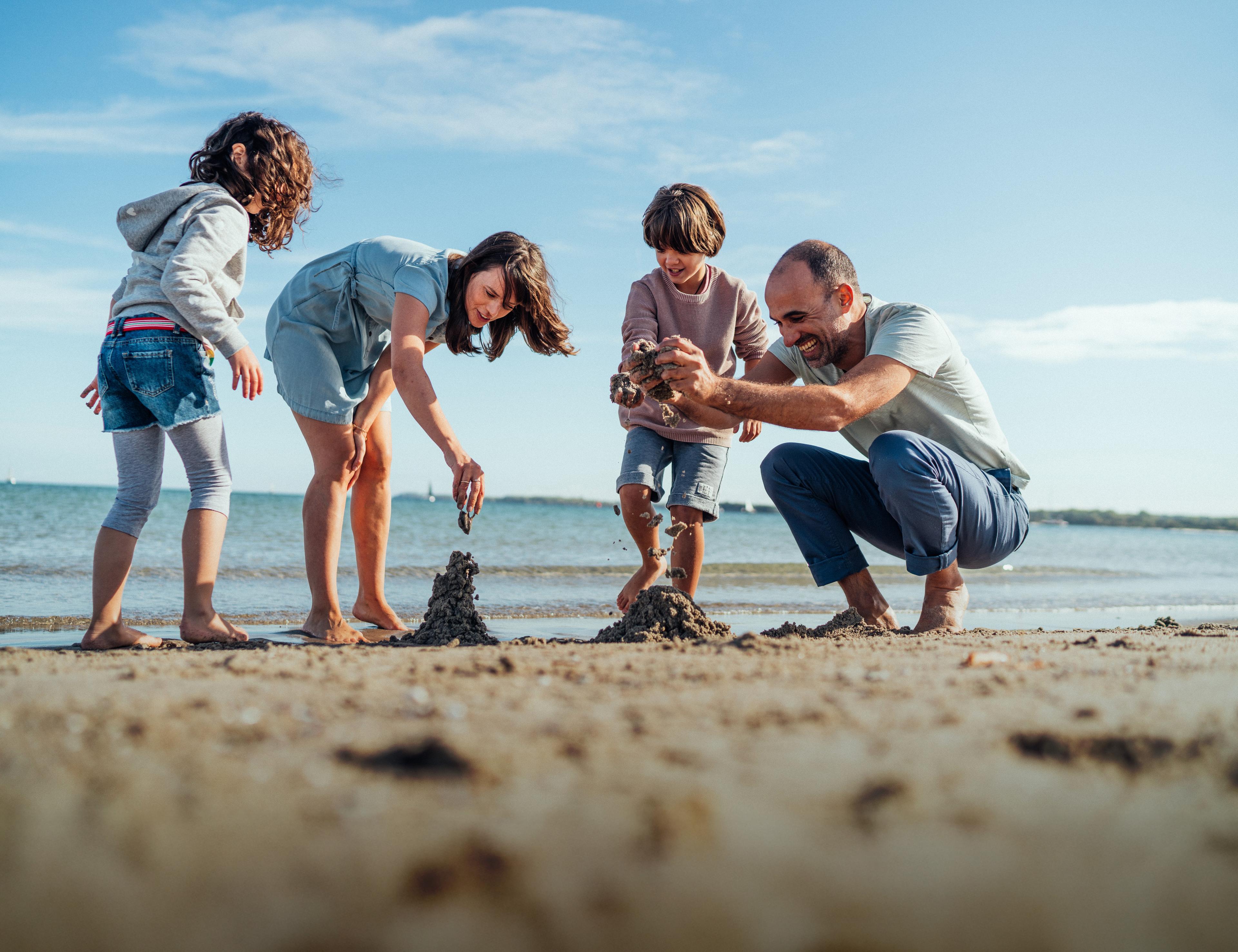 Ostseestrand Familie