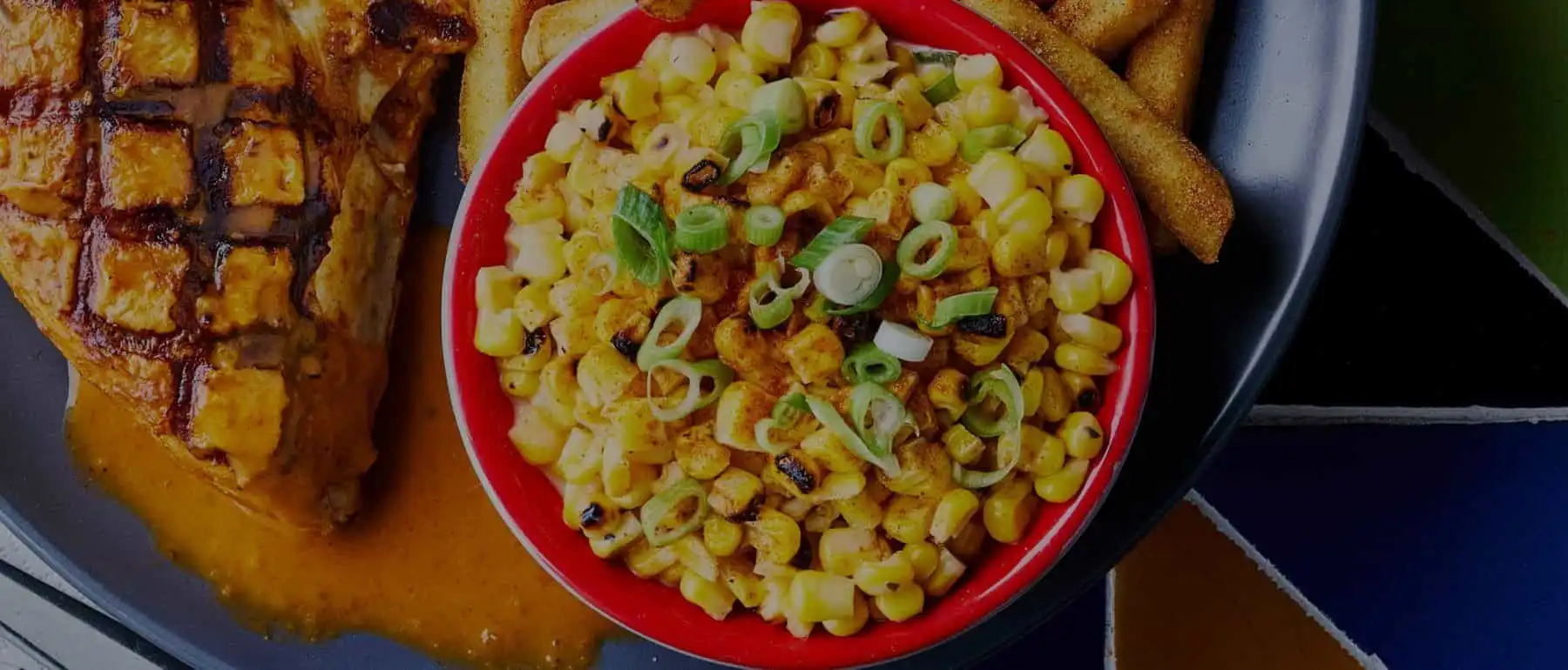 charred corn