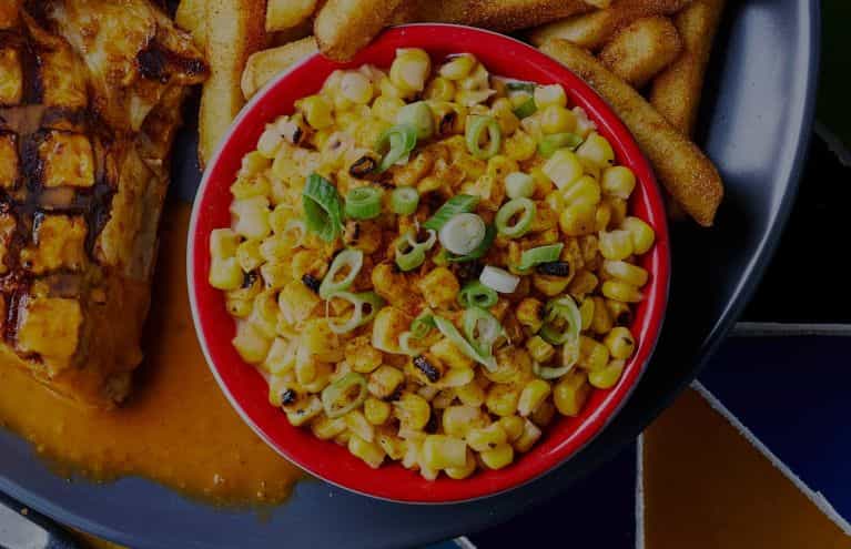 charred corn