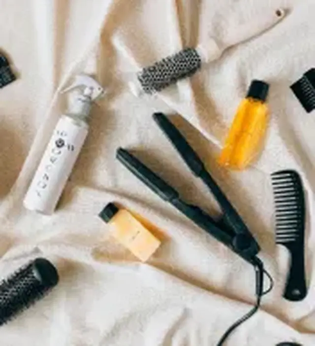 hair care products on a white sheet