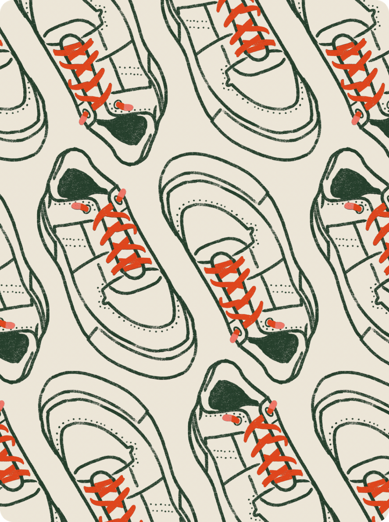 Illustration of running shoes using no-tie elastic laces